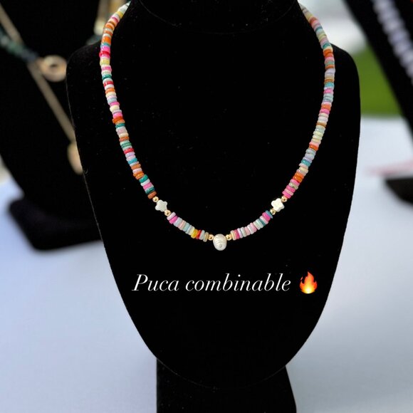 Pucca necklace with mother pearl - Picture 3 of 5